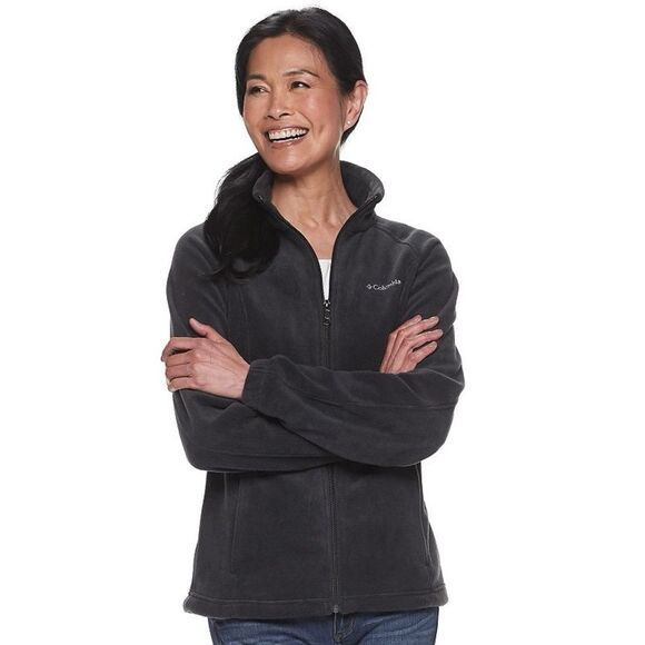 Columbia Charcoal Black Fleece Jacket - Picture 4 of 5